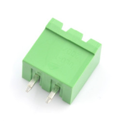 Listwa montażowa męska, 2-pinowa, raster 5,08mm, pionowa, zabudowana