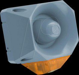 ASSB24120GAL Asserta Maxi AV, grey, yellow lens, 120 dB, 24 V DC