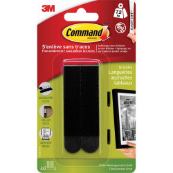 3M 17206BLKFGN Command&#x2122; Pictures-Mounting Strips Black 4 Pair