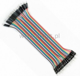 Zestaw 40szt kabli połączeniowych M-M (18cm); GOLD