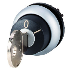 Wyłącznik kluczykowy 2-pozycyjny wycięcie: 22.5mm Zatrzask Eaton klucz: MS15