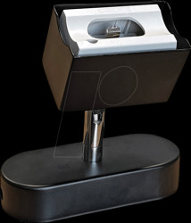 600861599 S14d lamp socket, metal, black, swivelling