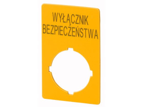 Szyld do przycisków bezpieczeństwa PL M22-XZK1-PL99 167636 EATON