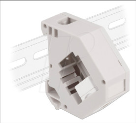 87163 Keystone USB 2.0 Type-A female &gt; female, with DIN rail adapter