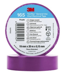 Taśma izolacyjna 19mm x 20m PVC Temflex 165 fioletowa 7100184806 /100szt./