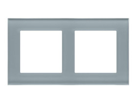 SIMON 55 Ramka 2 podwójna Nature szkło mrożone szare TRN2/176 KONTAKT SIMON
