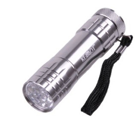 Latarka ręczna 9-LED KEMOT srebrna