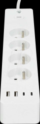 WIFIP313EWT Switchable WLAN socket strip, 4-way, 4x USB