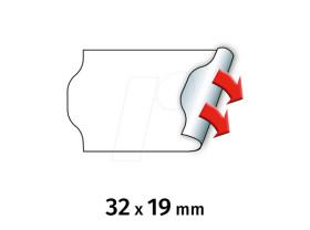 30007366 Price labels, 32x19 mm, permanent, white, 5000 pieces