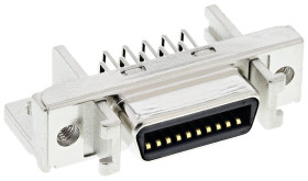 Złącze D-Sub 20-pinowe Żeński Kąt prosty Przepust raster 2.54mm Złoto na niklu