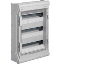 Rozdzielnica hermetyczna natynkowa 54 modułowa 3x18M drzwi transparentne IP65 vector II VE318L HAGER