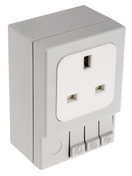 Gniazdo wtykowe Typ G - brytyjski Montaż na szynie DIN STEGO 13A