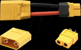 Steckverbinder für Li-Polymer-Akkus, Adapter XT90 - XT60