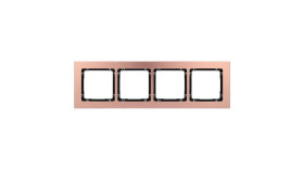 Deco Ramka Uniwersalna Poczwórna - Aluminium Szczotkowane (Ramka: Kolor...