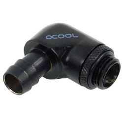 Alphacool 17136 HF Anschluss elbow piece G1/4 on 10mm ID 90 Degree Black