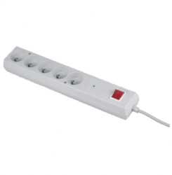 Listwa przeciwprzepięciowa PS-5P 5-gniazd z/u 10A 3m /OMY 3x1/ biała