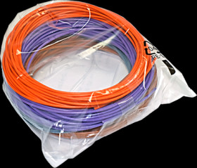 PVC-stranded wires kit, 5 colors á 5 meter, LiYv, 0.14 mm², 18 x 0.1 mm, white/brown/gray/purple/orange, outer Ø 1.1 mm, BYB-5-9