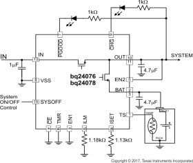 Standalone 1-cell 1.5-A linear charger, Power Path and 4.4-V VBAT