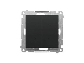 SIMON 55 Wyłącznik zwierny przycisk żaluzjowy podwójny elektroniczny czarny mat TEZ2.01/149 KONTAKT SIMON