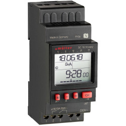 M&#xFC;ller 23823 SC Timer 24V AC/DC DIN Rail Mount Digital 4000W