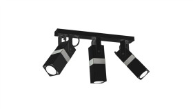 Lampa Sufitowa Vidar Black/Chrome 3Xgu10 Mlp6286 Milagro