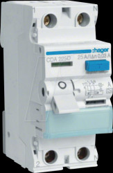 CDA225D RCD - 2 pole, 6 kA, 25 A, 30 mA, type A