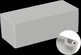 Industrial housing, 340 x 150 x 120 mm, IP66, light gray