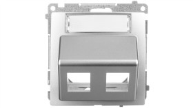 Simon Basic Pokrywa Gniazd Teleinformatycznych Na Keystone Skośna Podwójna...