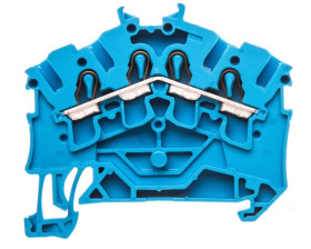 Złączka szynowa 4-przewodowa 2,5mm2 niebieska 2002-6404 TOPJOBS