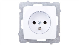 Karo Gniazdo Pojedyncze Z/U Białe Gp-1Sz/M/00