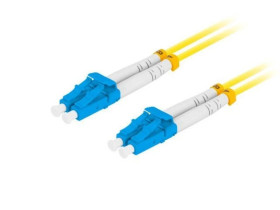 PATCHCORD ŚWIATŁOWODOWY SM LC/UPC-LC/UPC DUPLEX 3.0MM LSZH G657A1 0.5M ŻÓŁTY LANBERG FO-LULU-SD11-0005-YE