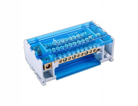 Blok rozdzielczy na szynę TH35 lub do pow. Płaskich 125A 4x11 FJ-411/125B 90246