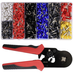 Quadrios 23T055 Crimper Set Auto Adjusts Ergonomic Grip 1200 Sleeves