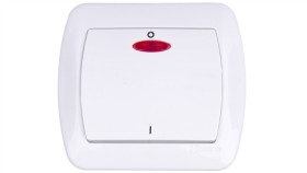 Simon Akord Łącznik Dwubiegunowy Z Podświetleniem Biały Aw2l/11