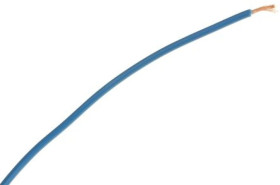 Przewód jednożyłowy linkowy, Przewód do urządzeń, 0,26 mm², 3/0,07 mm, 23 AWG, PVC, 250 V, Niebieski, dł. 100m, RS PRO