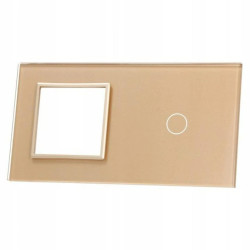 Livolo SZAMPAŃSKI PANEL SZKLANY 1 + MIEJSCE NA GNIAZDO 701G-63