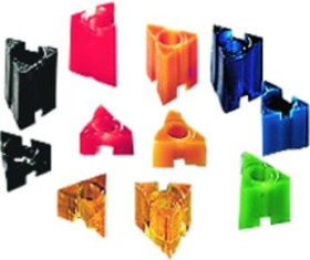 Spacer, triangular, (L) 3 mm, blue, for short-stroke pushbutton, 5.30.759.096/0000