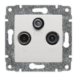 VENA Gniazdo antenowe RTV SAT końcowe bez ramki TV: 05 dB R: 05 Db F: 15dB I:75 510276