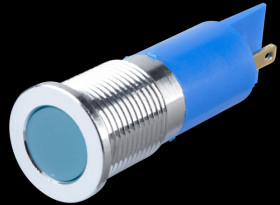 Q14F1CXXB12E Indicator LED, 12 V DC, 14 mm, FASTON, blue/BrC
