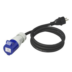 Adapter CEE gniazdo na wtyk 230V SCHUKO 16A 3x2.5mm 150cm