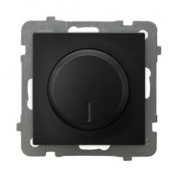 AS Ściemniacz przyciskowo-obrotowy przystosowany do obciążenia żarowego i halogenowego czarny metalik ŁP-8G/m/33