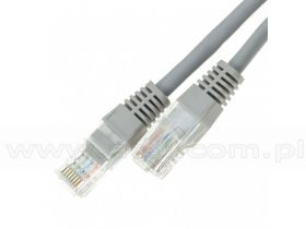 Patchcord UTP, kat5e, 0,5m, szary, LSOH