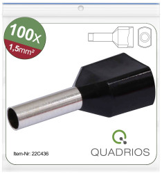 Quadrios 22C436 Podwójna końcówka 22C436, z częściową izolacją , 1.5 mm², 1 zest.