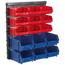 Sealey TPS1569WM Bin Storage System Wall Mounting 15 Bins
