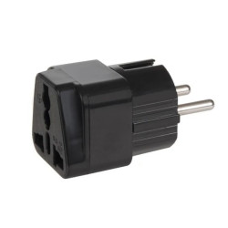 Adapter gniazdo UK na wtyk EU uniwersalny Maclean MCE155 czarny MCE155