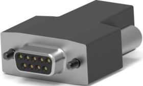 D-Sub socket, 9 pole, standard, unequipped, straight, IDC connection, 1-747943-5