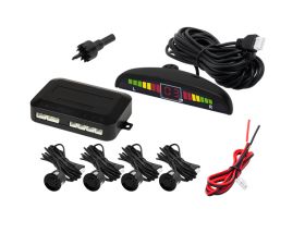 Czujniki cofania BLOW 4x czarne 22mm z buzzerem