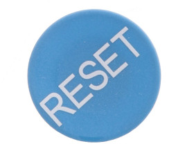 Wkładka przycisku 22mm płaska niebieska z opisem RESET M22-XD-B-GB14 218204