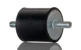 Podstawka antywibracyjna M10 średnica 50mm wysokość całkowita 25mm Cylinder męski-męski