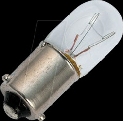 92838600 BA9s T10x28, 24 V, 50 mA, 2.3 lm, 1.2 W, C2F, 2K hrs, clear